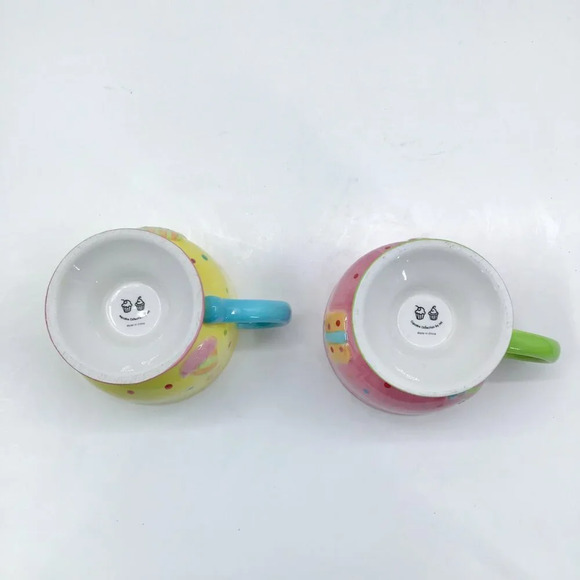 2 Fun Cupcake Collection by Joy Pedestal Mugs Pastel Cups Birthday Party Gifts - Picture 11 of 11